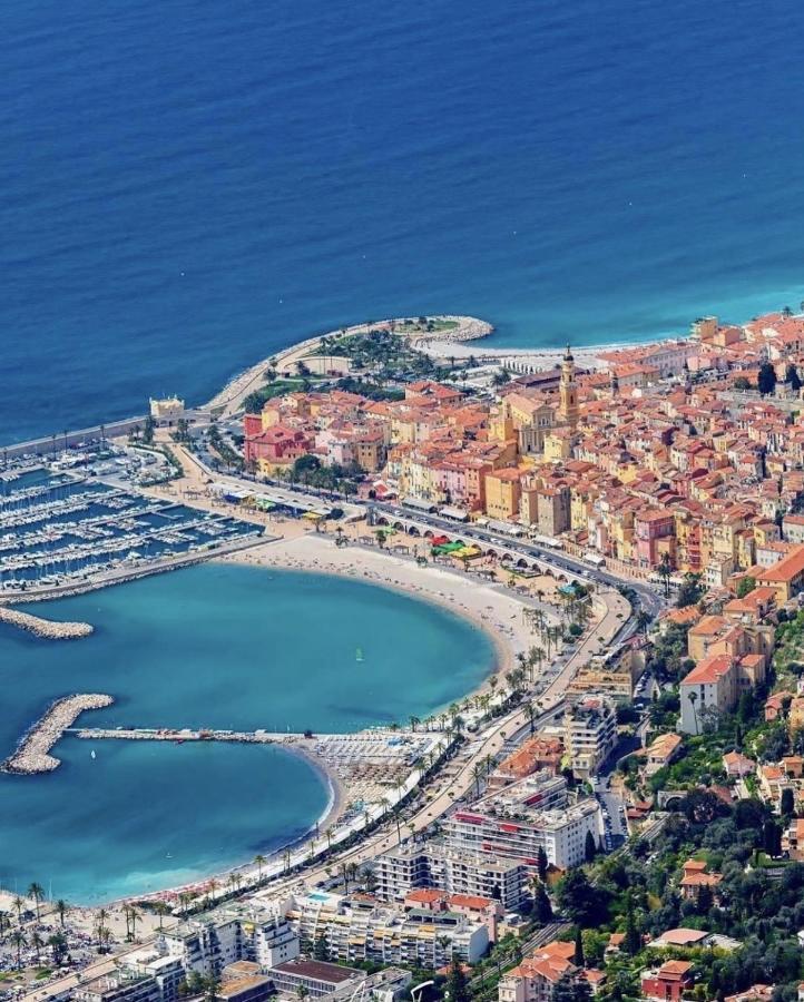 Sablettes Beach-Plage-Vue Mer-Centre Ville Menton Buitenkant foto