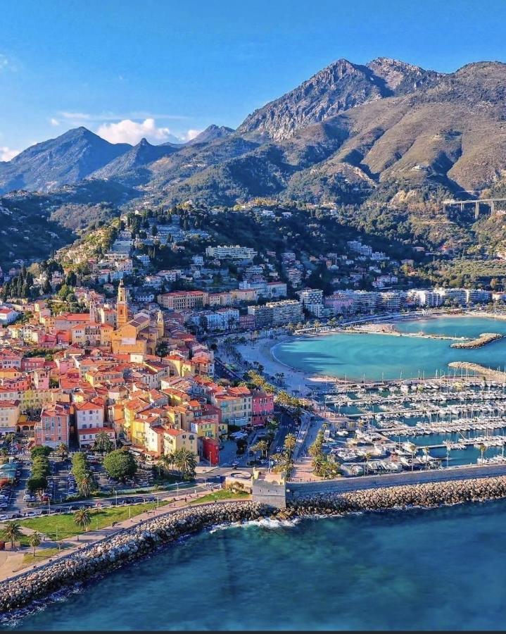 Sablettes Beach-Plage-Vue Mer-Centre Ville Menton Buitenkant foto
